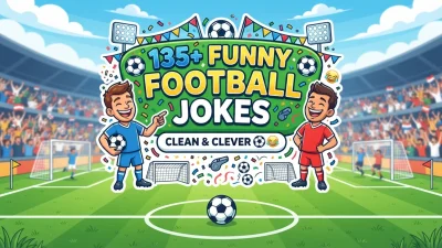 Funny football jokes that are clean and clever, featuring playful puns and family-friendly soccer humor