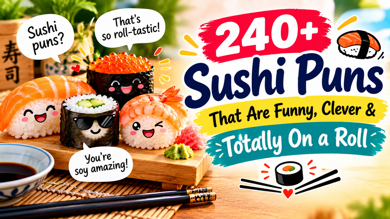 240+ funny and clever sushi puns that are totally on a roll
