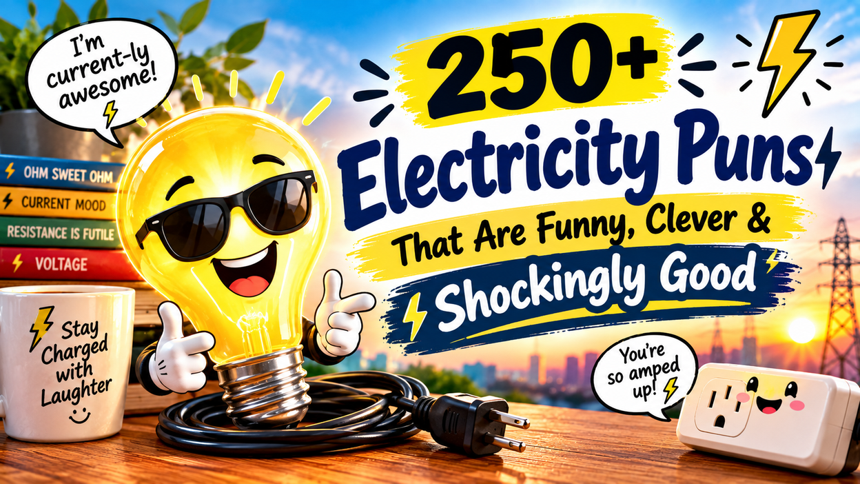 250+ funny and clever electricity puns that are shockingly good