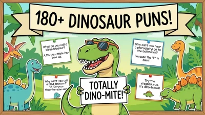 Funny dinosaur puns that are totally dino-mite, featuring clever prehistoric wordplay and family-friendly jokes