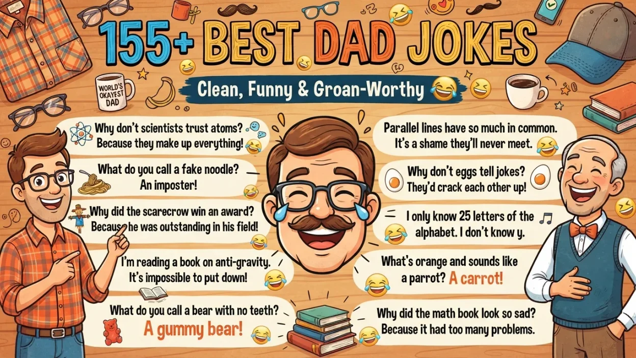 Best dad jokes that are clean, funny, and groan-worthy for family-friendly laughs and playful moments
